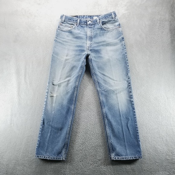 VTG Levis 505 Jeans Mens 36x30 Regular Straight Medium Wash Y2K Denim a - Picture 1 of 11